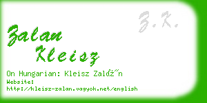 zalan kleisz business card